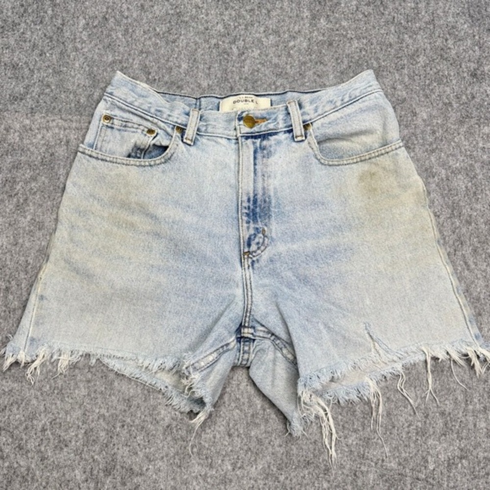VTG L.L.Bean Denim Shorts‎ Frayed Hem Rugged Americana High Waist Classic Fit
